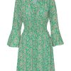 Dresses | Americandreams Sally Short Dress Green Flower