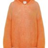 Knitwear | Americandreams Antonella Mohair Hoodie Orange