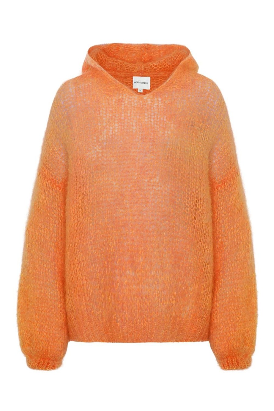 Knitwear | Americandreams Antonella Mohair Hoodie Orange