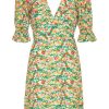 Dresses | Americandreams Koko Short Open Back Dress Green Flower