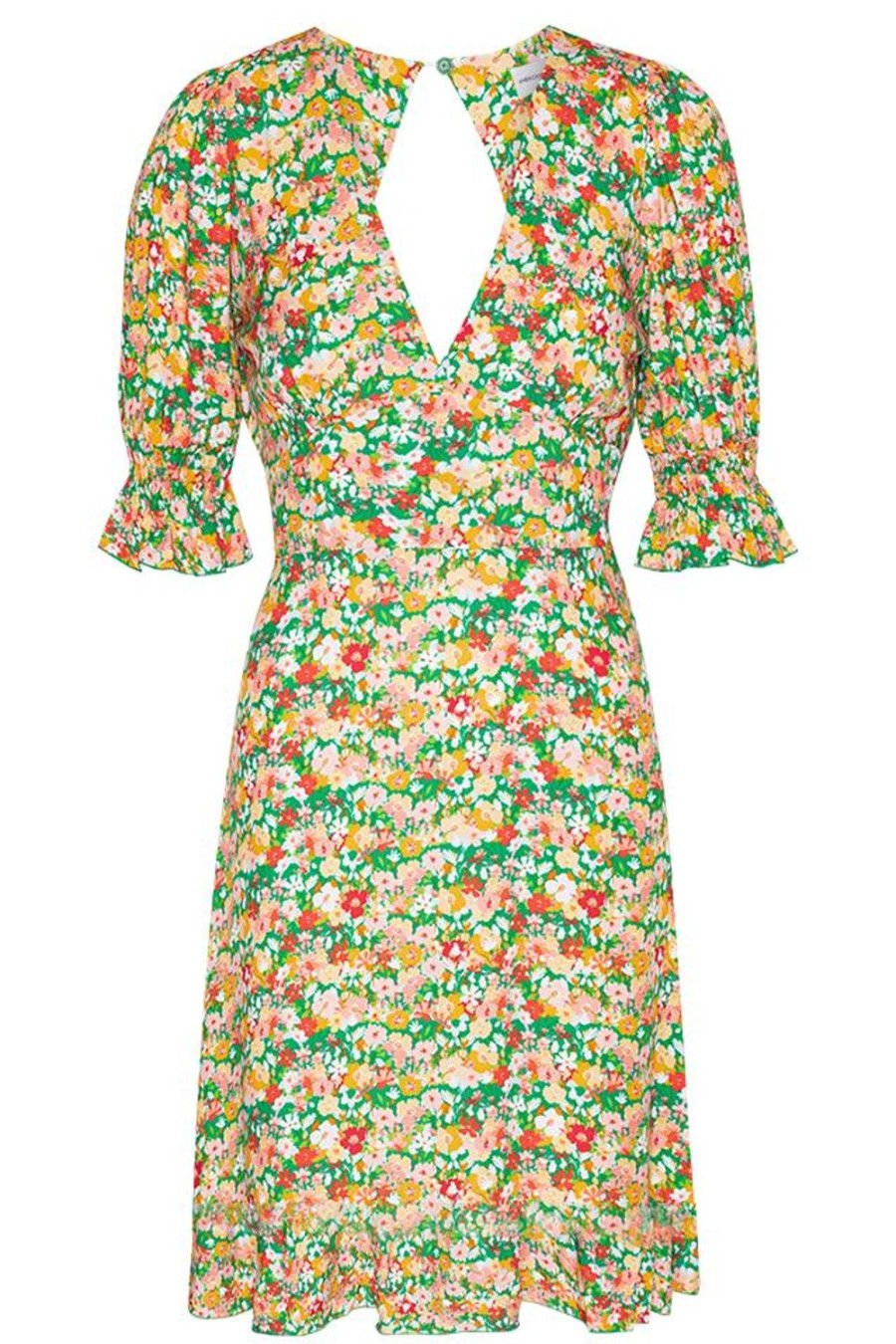 Dresses | Americandreams Koko Short Open Back Dress Green Flower