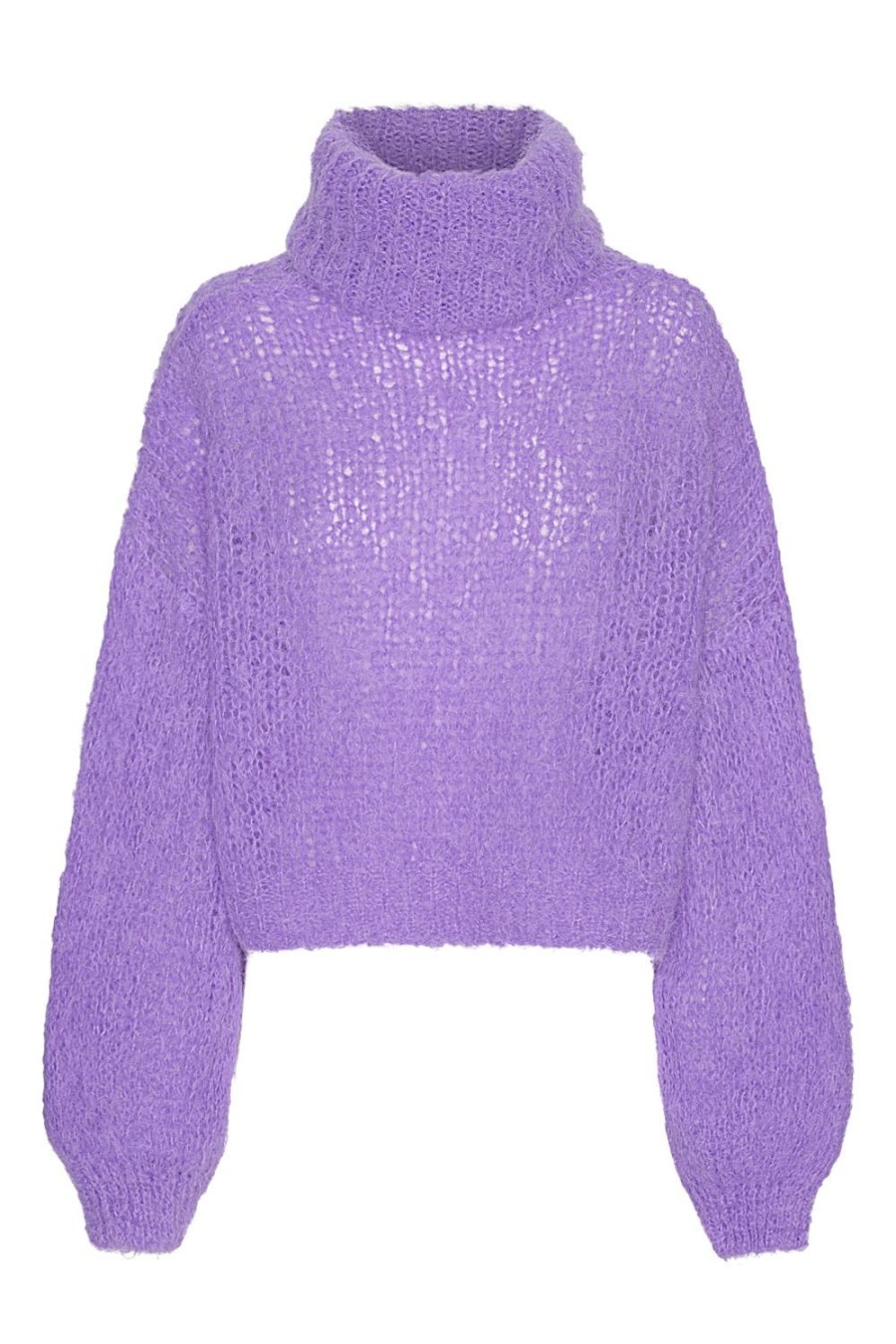 Knitwear | Americandreams Pepper Roll Neck Alpaca Pullover Cropped Lilac