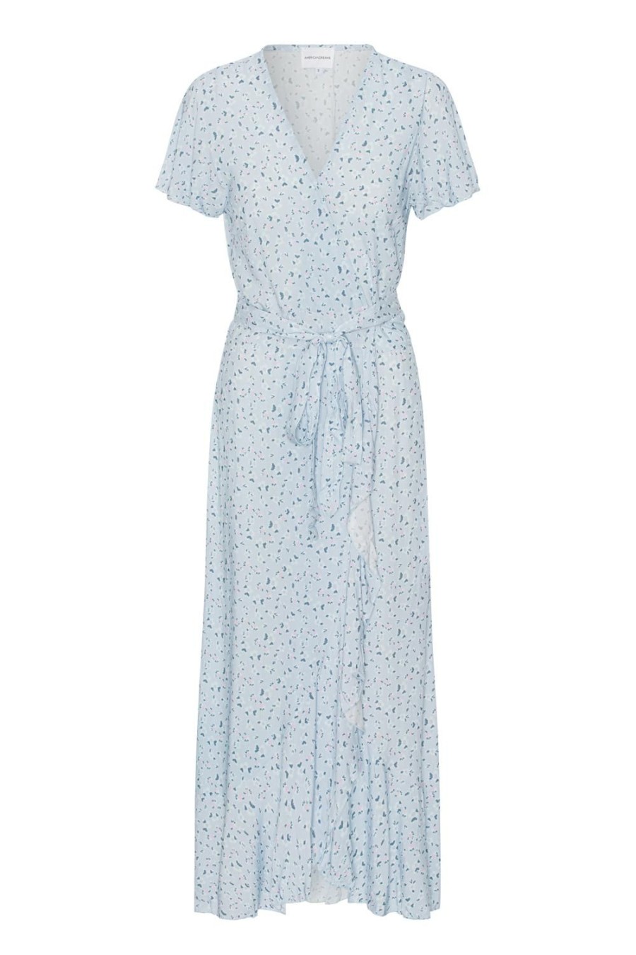 Dresses | Americandreams Milly Wrap Dress Long Light Blue Flower