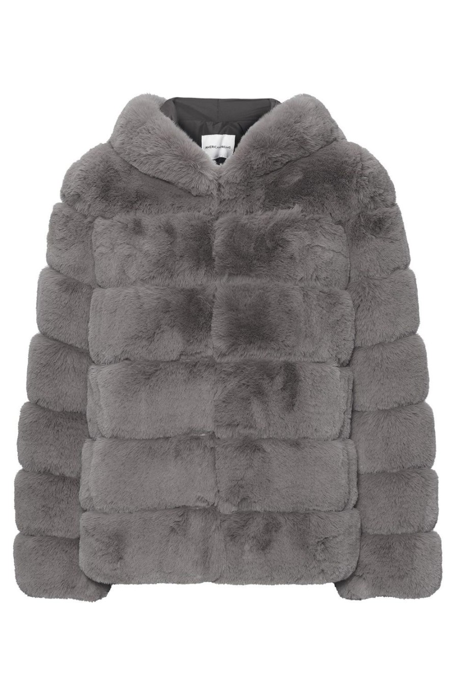 Outerwear | Americandreams Blake Short Faux Fur Jacket Dark Grey