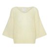 Knitwear | Americandreams Miranda Shortsleeve Pullover Light Yellow