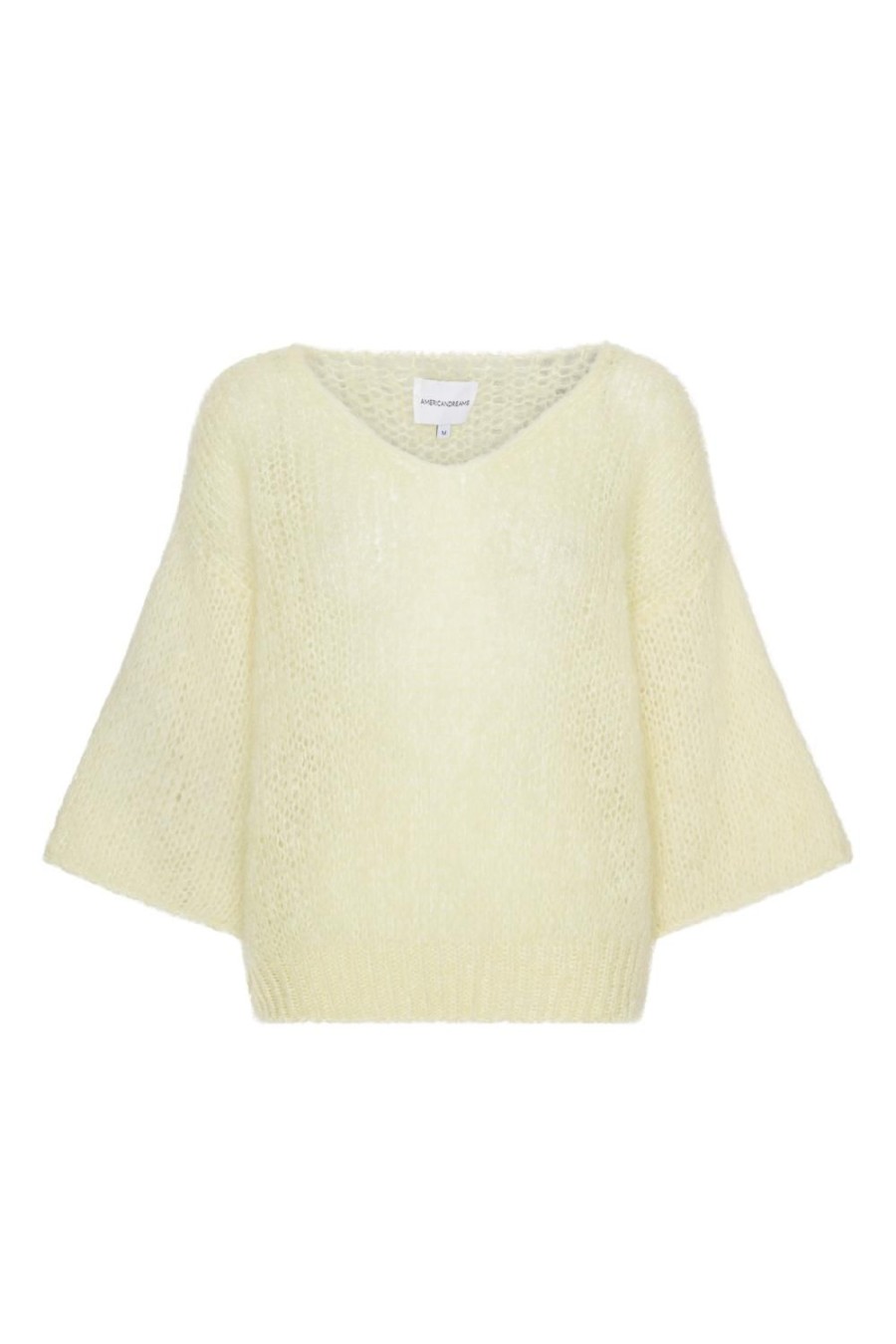 Knitwear | Americandreams Miranda Shortsleeve Pullover Light Yellow