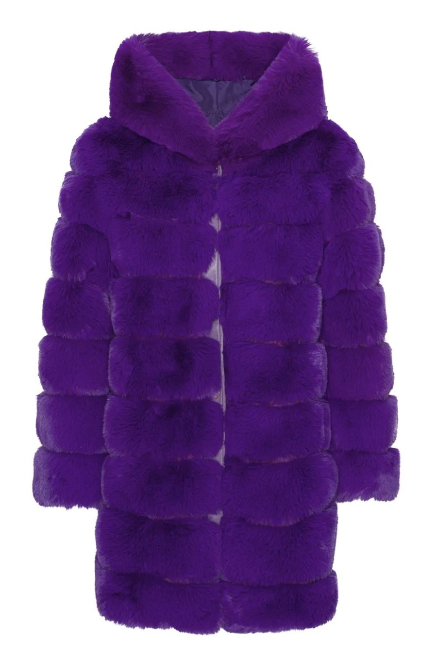 Outerwear | Americandreams Blake Faux Fur Coat Long Deep Purple