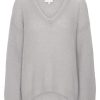 Knitwear | Americandreams Silja V Neck Knit Light Grey