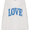 Knitwear | Americandreams Silja Back Letters White W/ Sky Blue Letters (Love)