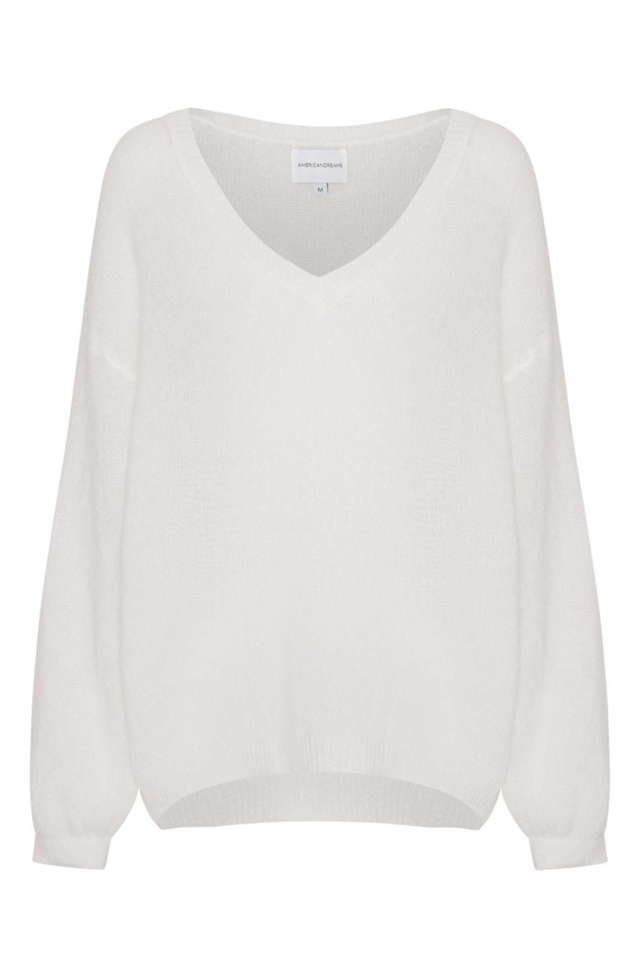 Knitwear | Americandreams Silja Back Letters White W/ Sky Blue Letters (Love)