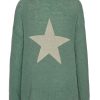 Knitwear | Americandreams Molly Ls Star Dusty Green