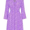 Dresses | Americandreams Sally Short Dress Lilac Flower