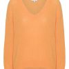 Knitwear | Americandreams Silja V Neck Knit Light Orange