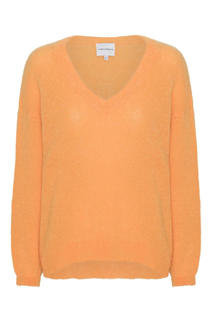 Knitwear | Americandreams Silja V Neck Knit Light Orange