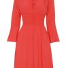 Dresses | Americandreams Sally Short Dress Bright Red Solid