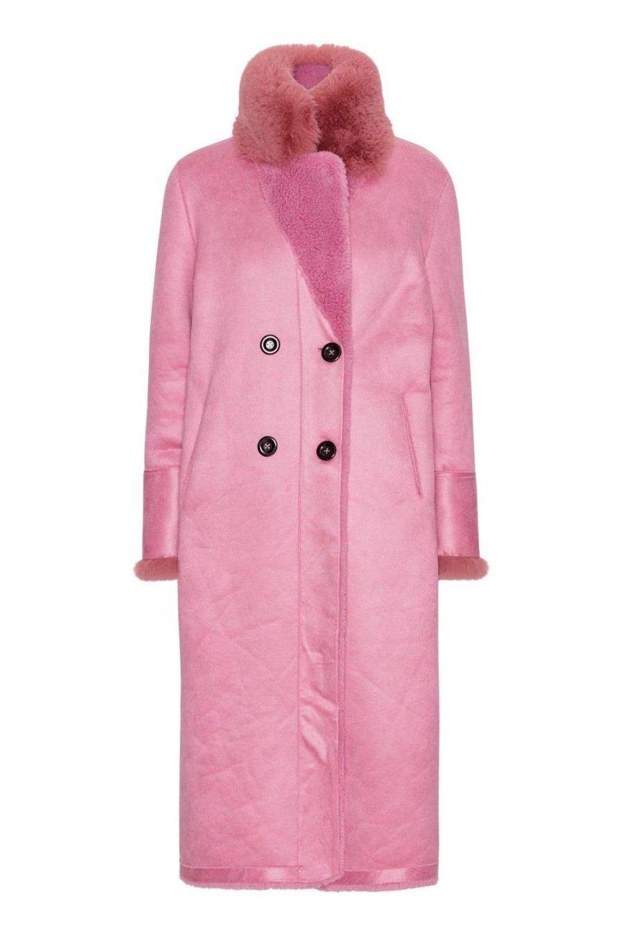 Outerwear | Americandreams Leona Wool Coat Long Pink