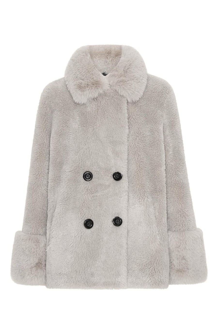 Outerwear | Americandreams Fiona Short Wool Coat Light Grey