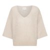 Knitwear | Americandreams Miranda Shortsleeve Pullover Beige