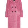 Outerwear | Americandreams Fiona Long Coat Without Fur Pink