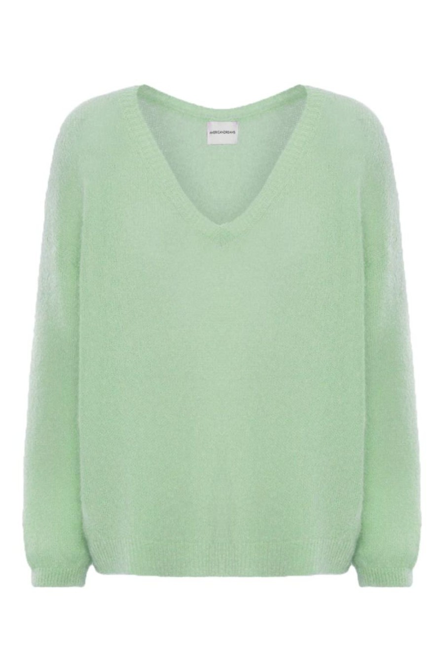 Knitwear | Americandreams Silja V Neck Knit Mint Green