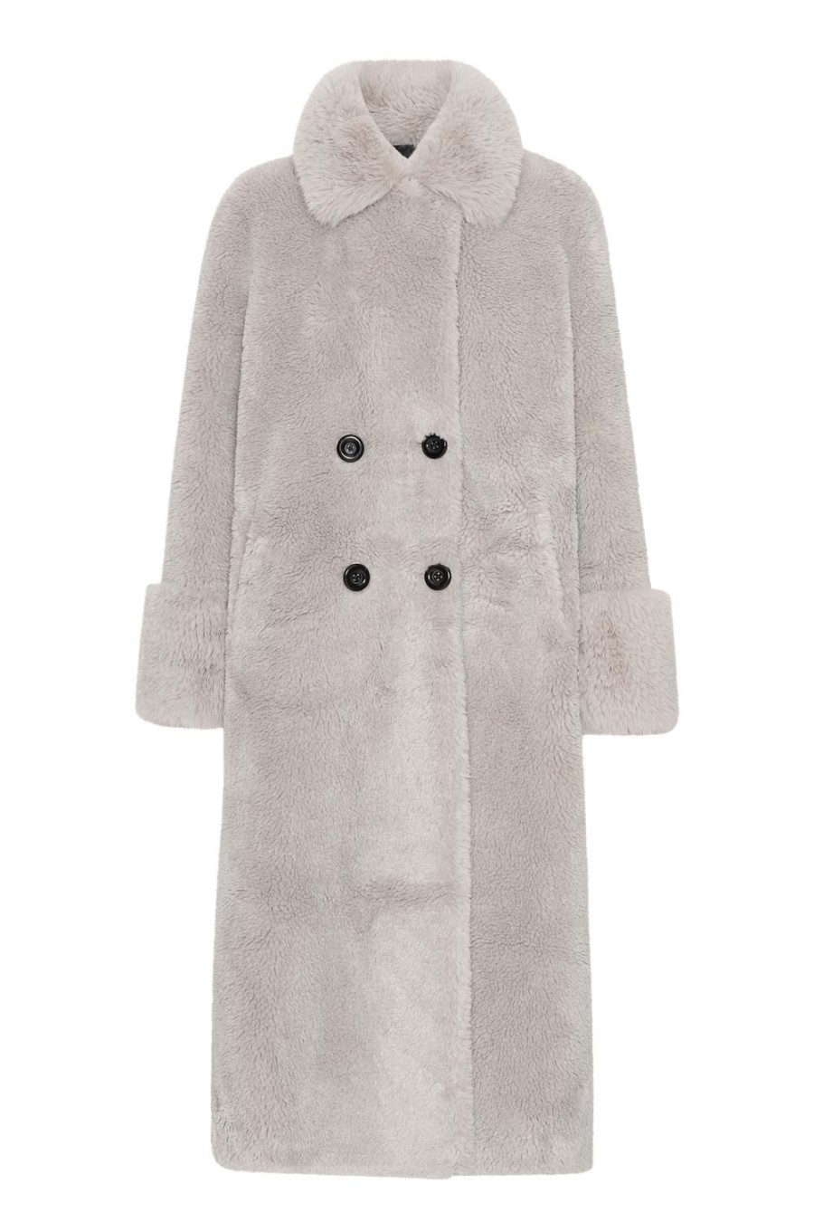 Outerwear | Americandreams Fiona Long Wool Coat Light Grey