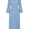 Dresses | Americandreams Sally Long Dress Blue White Flowers