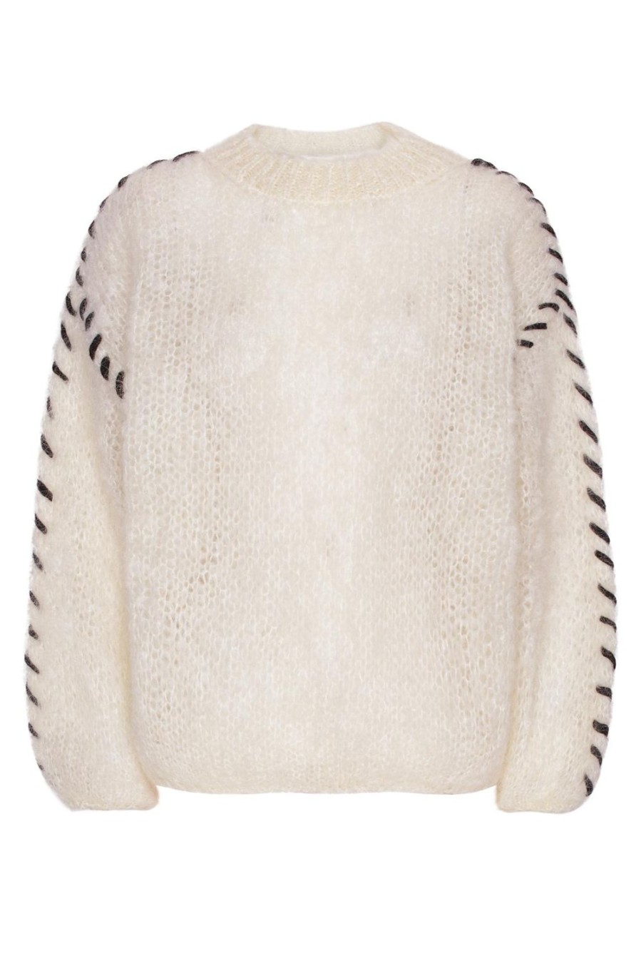 Knitwear | Americandreams Catia Mohair Stitch Pullover White