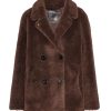 Outerwear | Americandreams Fiona Short Coat Without Fur Chocolate Brown