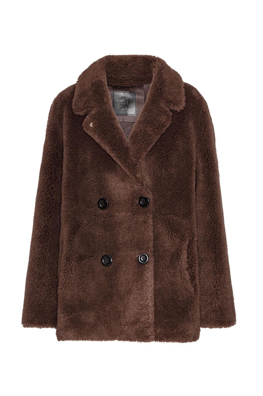 Outerwear | Americandreams Fiona Short Coat Without Fur Chocolate Brown