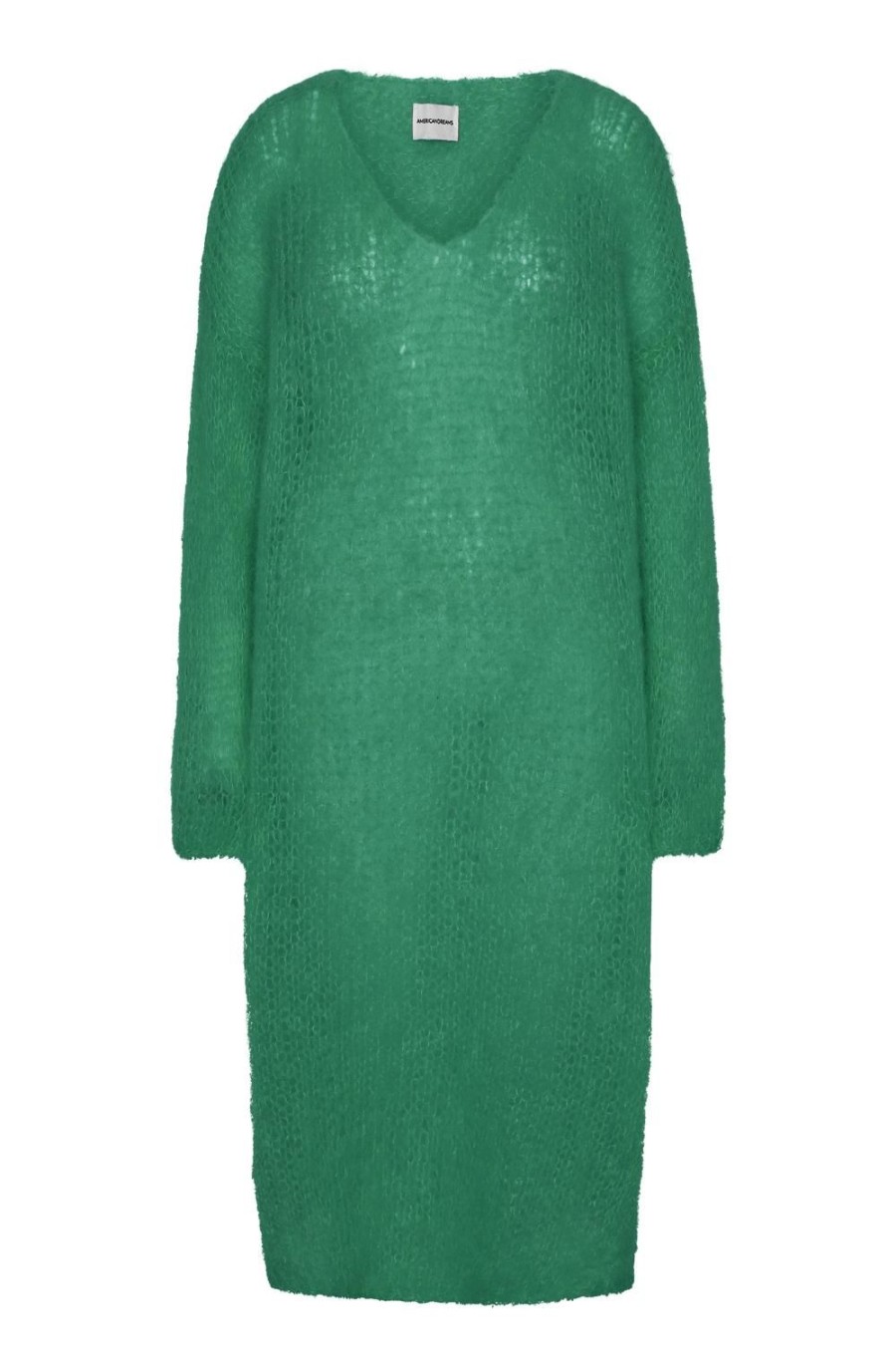 Dresses | Americandreams Camilla V Neck Mohair Dress Jade Green